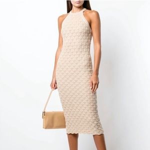 NWT Alice + Olivia Lulu wool blend sweater midi halter dress M